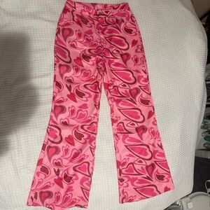 Heart Pants Flare Bottoms